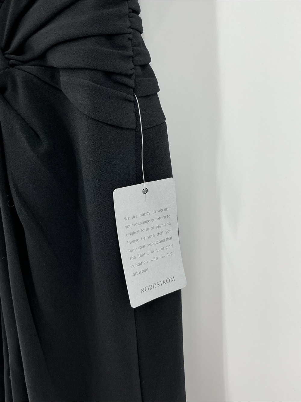 NWT Tadashi Shoji Black Beaded Mesh Draped Size S Jetta Peek-A-Boo Illusion Gown - Picture 6 of 16